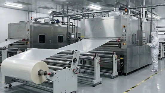 PPF coating line with the film running between drying ovens